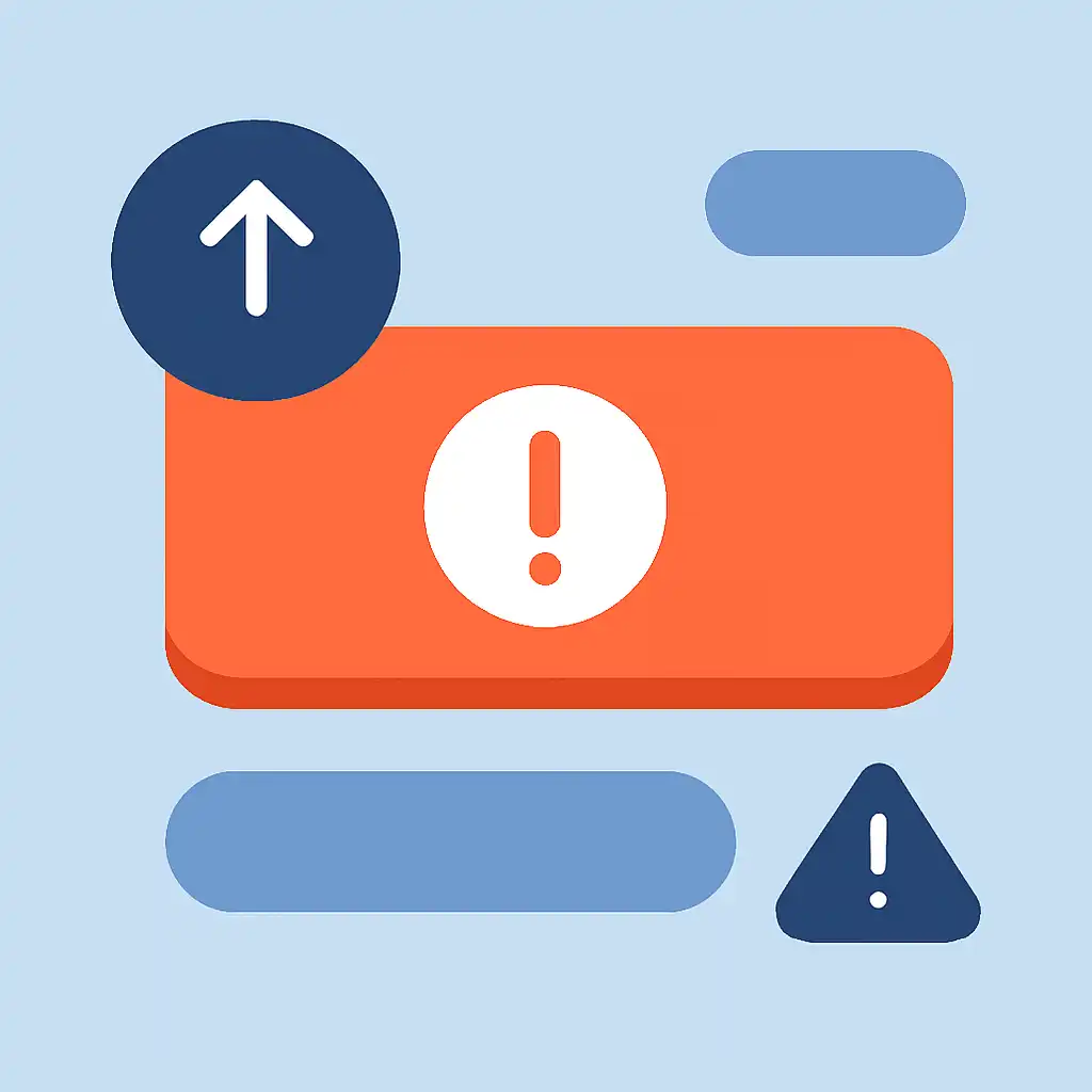 Close-up of button or form field for app update problems, Holy Rummy
